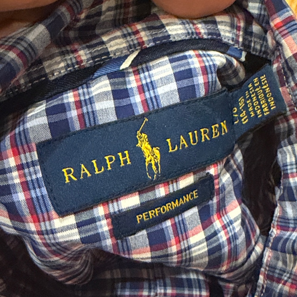 Lot of 2 Polo Ralph Lauren Boys Checkered Button-Down Shirts - Size 14-16 - L - Picture 4 of 11